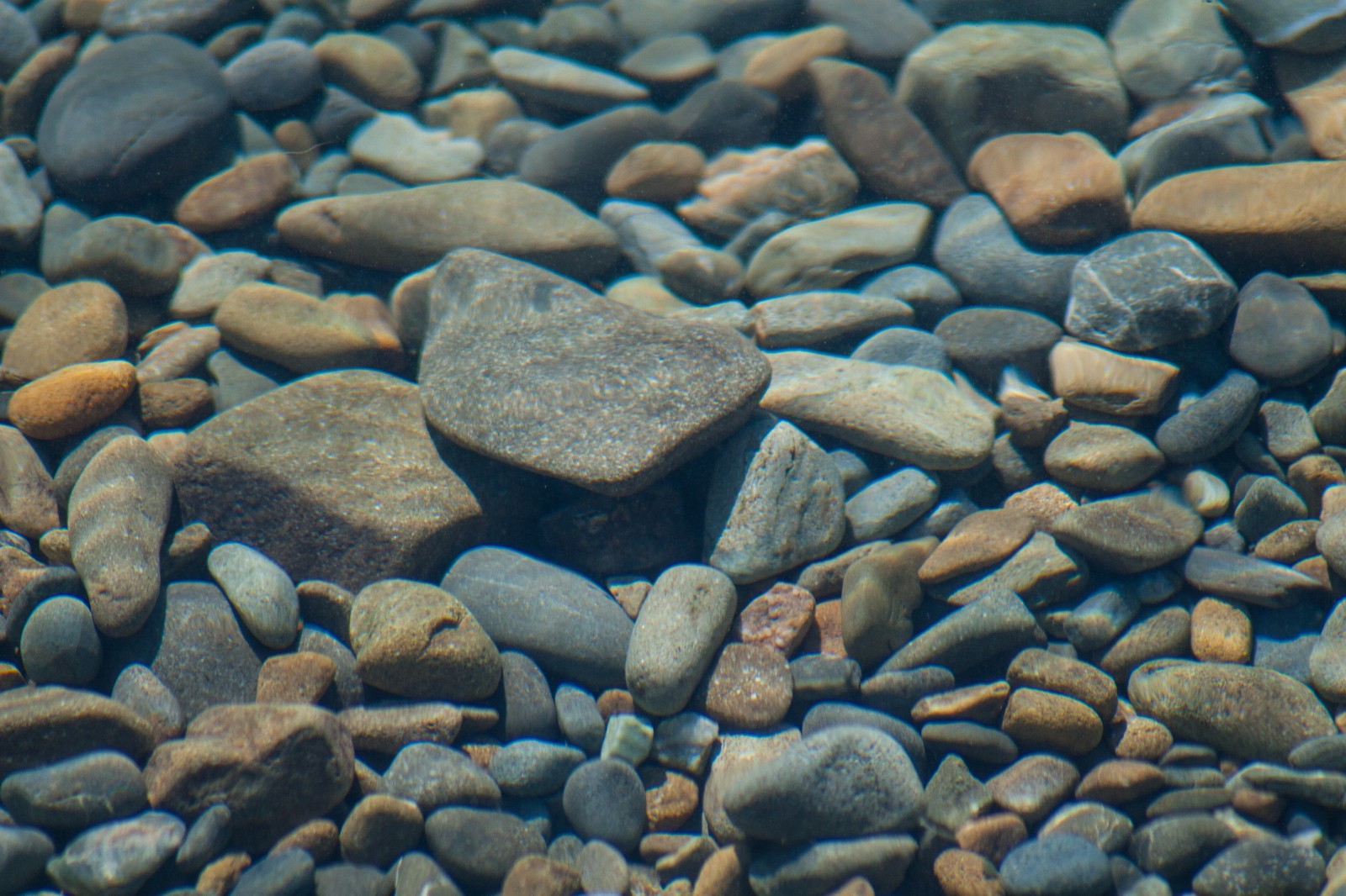 rocks and stones just under the water