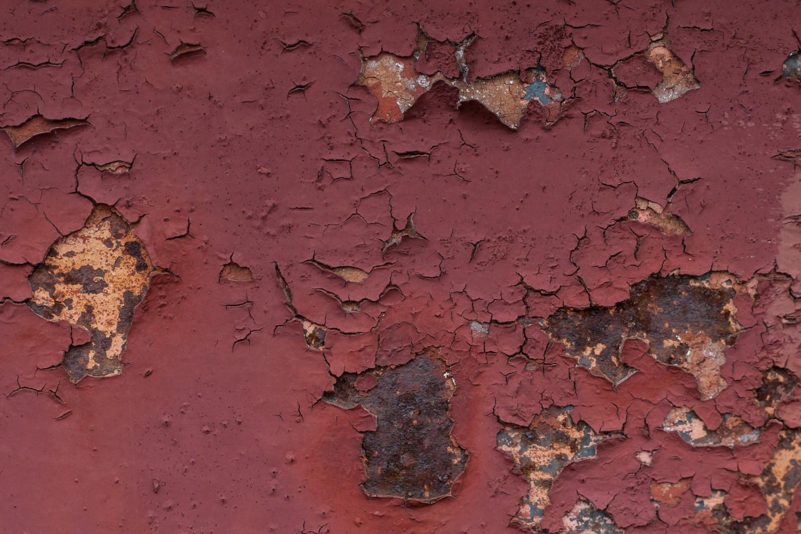 layers of paint and rust